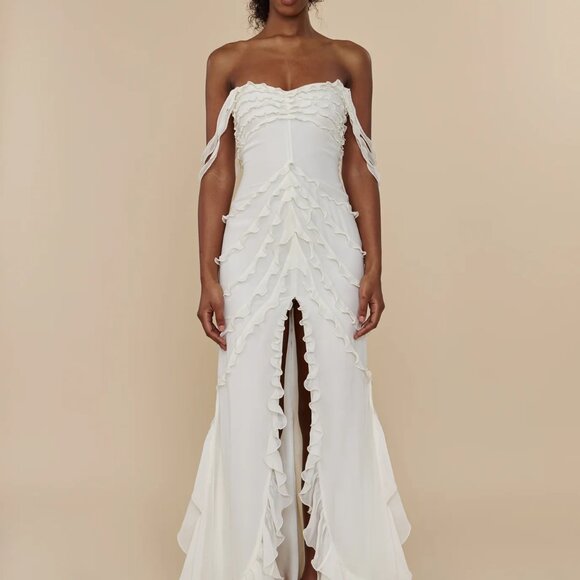 Mirror Palais Cascading Ruffle Gown - AUTHENTIC - Picture 1 of 5